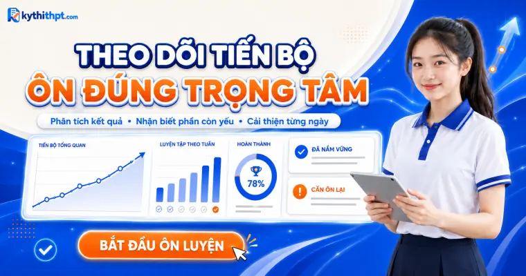 Theo dõi tiến bộ và biết phần nào còn yếu để ôn đúng trọng tâm