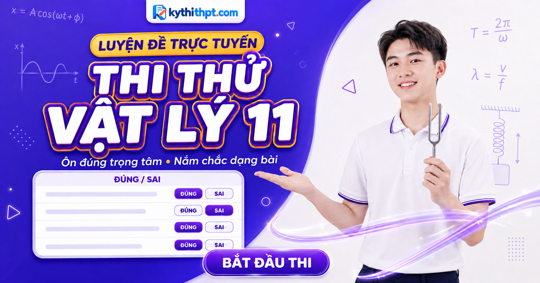 Thi thử Vật lý 11 — kythithpt.com